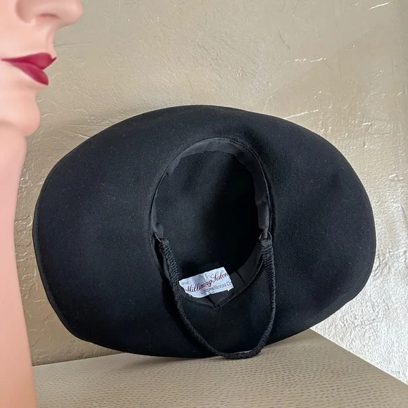 SUPERB 1940\'S WIDE BRIM TILT HAT WITH SALMON COLORED FABRIC LEAVES il_fullxfull.5052215124_7yjz.jpg main image 3